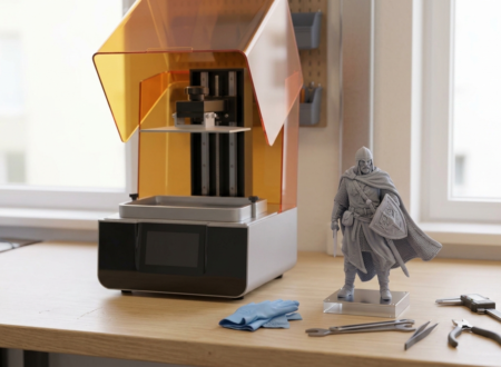 Miniatura impresa con una impresora 3D de resina mostrando alto nivel de detalle